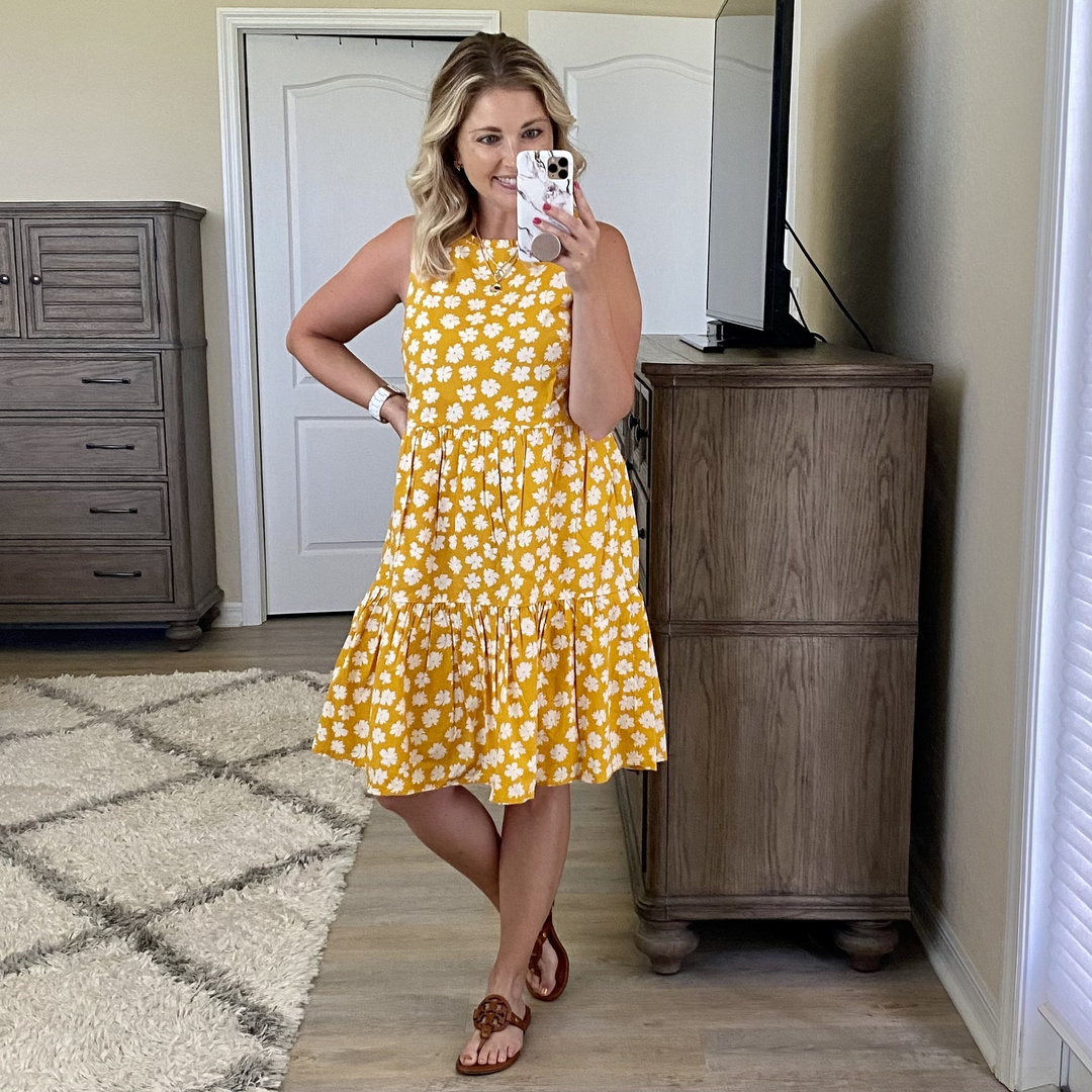 j crew factory yellow dress