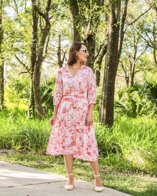 R.Vivimos floral puff sleeve midi dress — Blooming Magnolias Blog