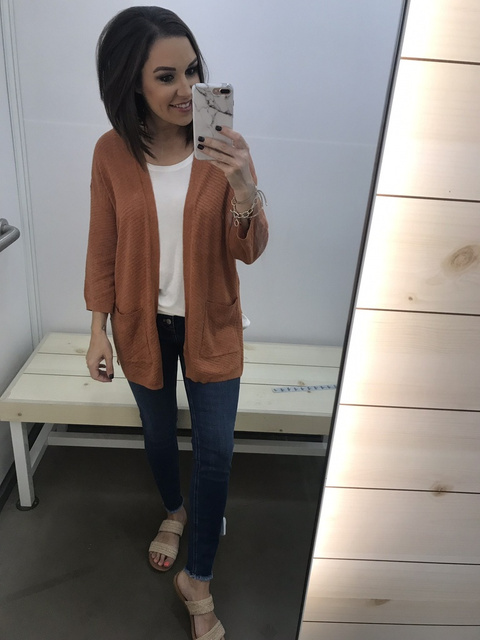 old navy textured open front sweater