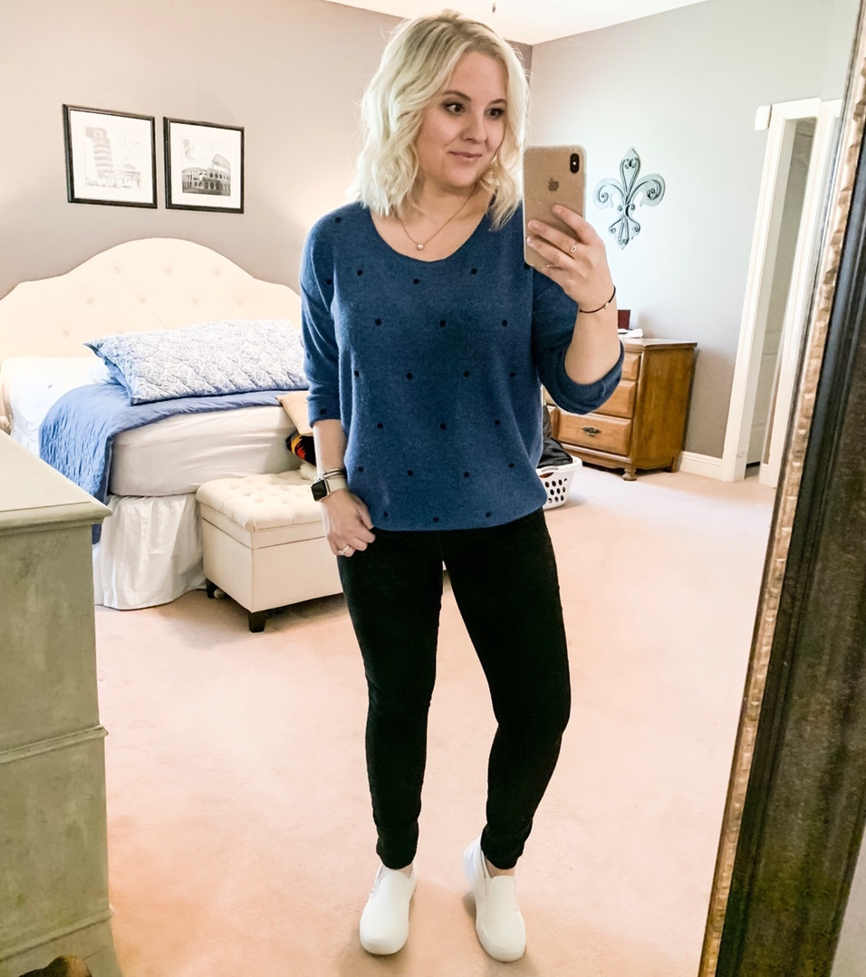 majorelle polka dot sweater