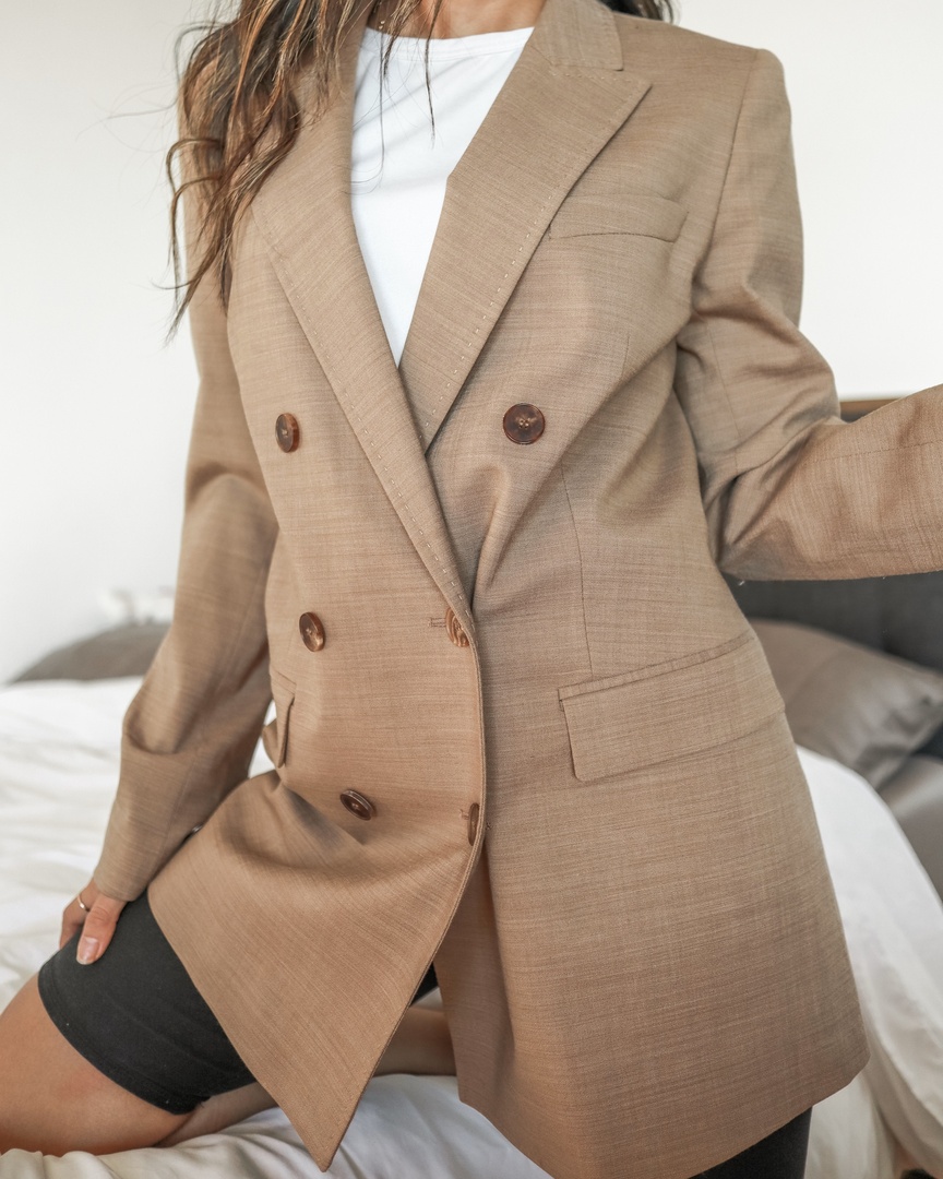 Look by things she loves featuring Slade High-Line Double-Breasted Suiting Jacket