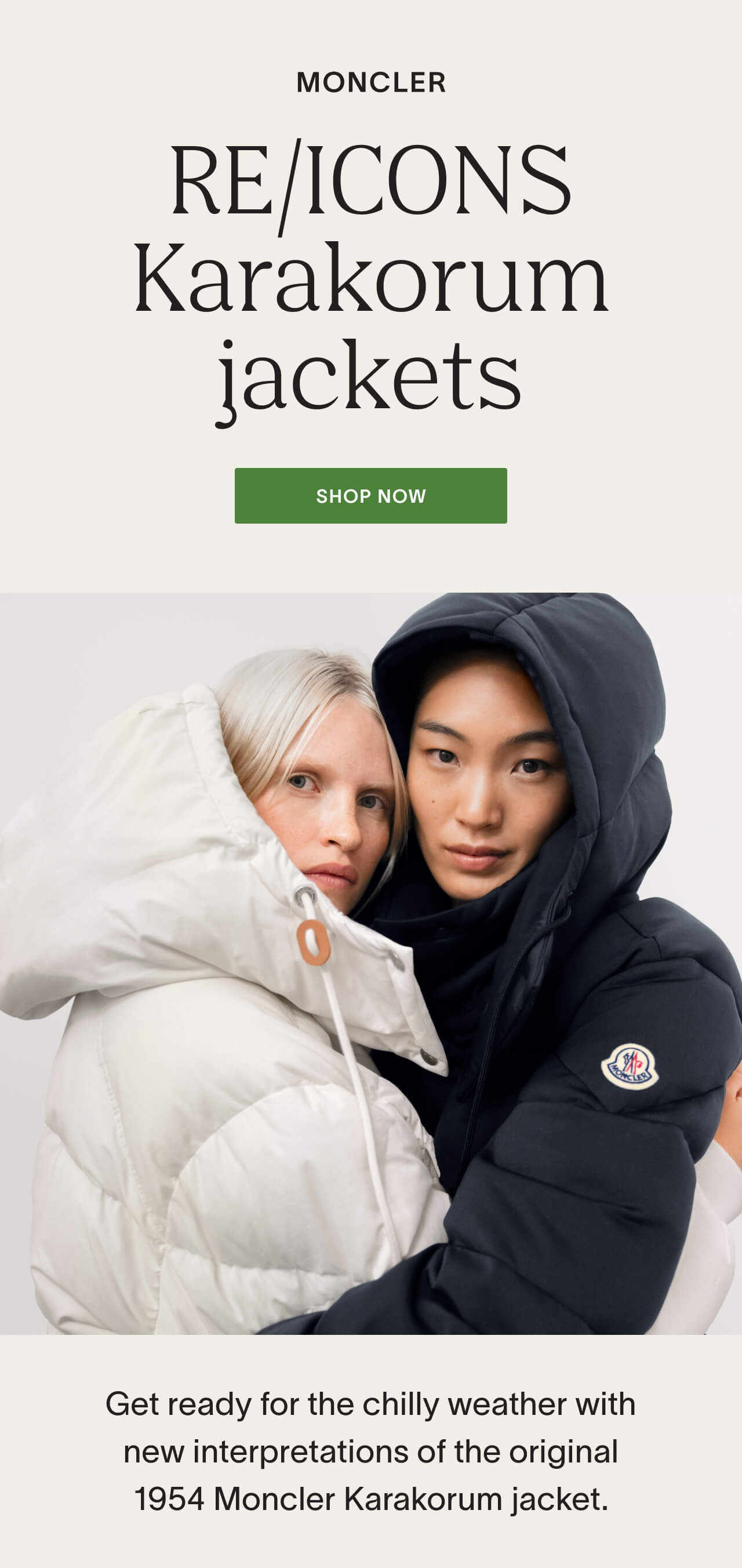 Get ready for the chilly weather with new interpretations of the original 1954 Moncler Karakorum jacket.