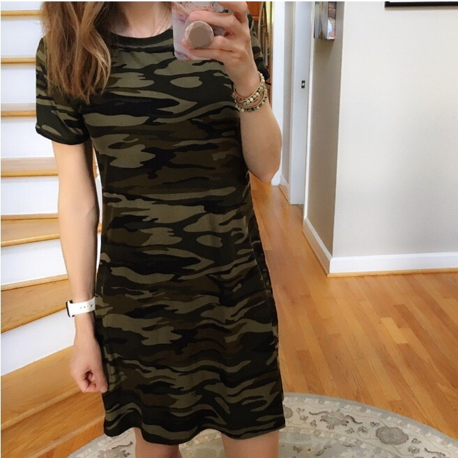 camo swing dress