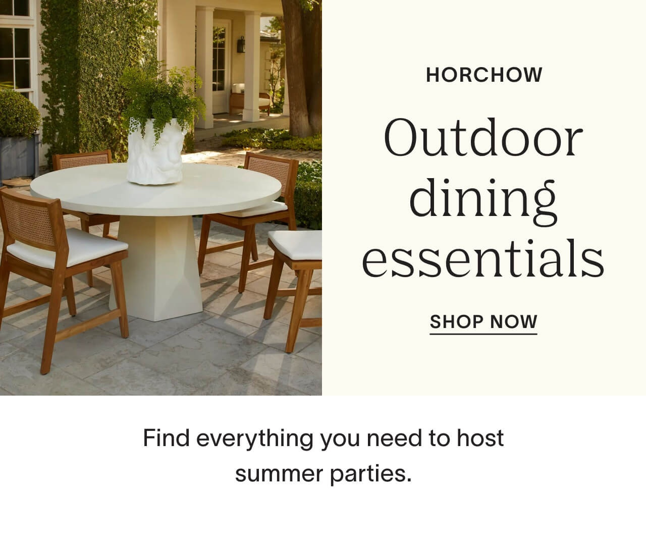 Horchow outdoor dining essentials