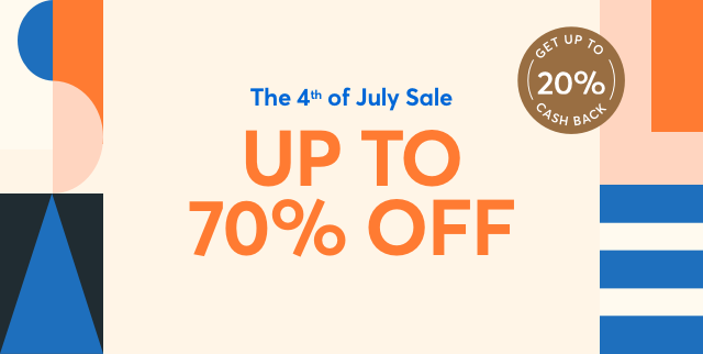 20% CASH BACK FOR 4TH OF JULY