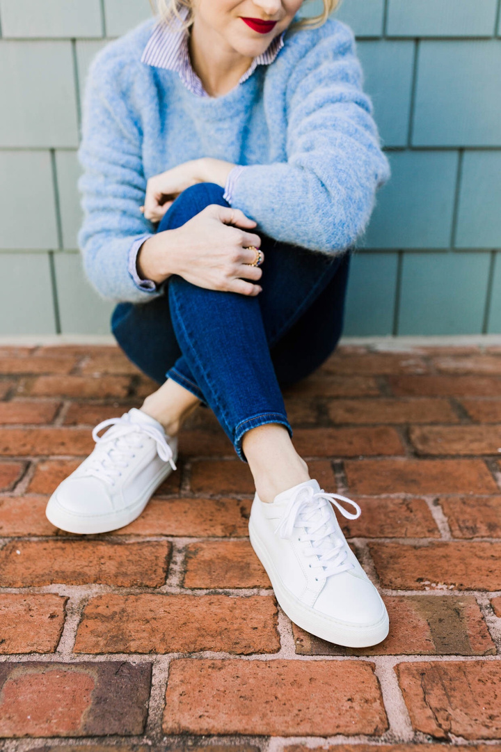 j crew puff sleeve fuzzy crewneck sweater